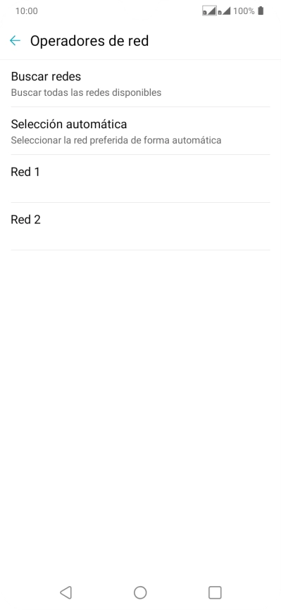 Pulsa la red deseada.