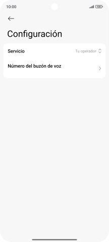 Pulsa Número del buzón de voz.