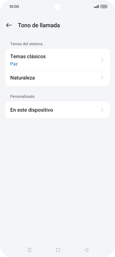 Pulsa la categoría deseada.