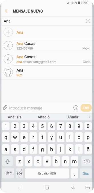 Pulsa el contacto deseado.