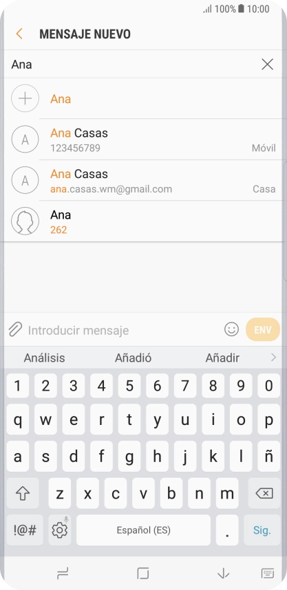Pulsa el contacto deseado.
