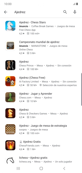 Pulsa la app deseada.