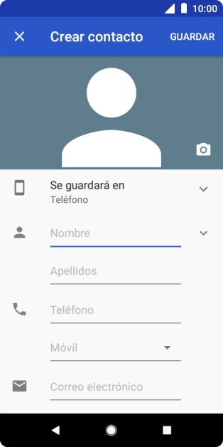Pulsa Se guardará en.