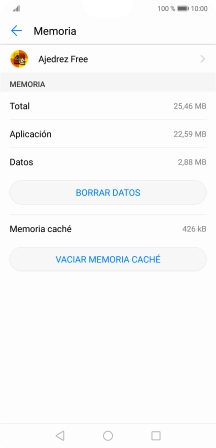 Pulsa VACIAR MEMORIA CACHÉ.