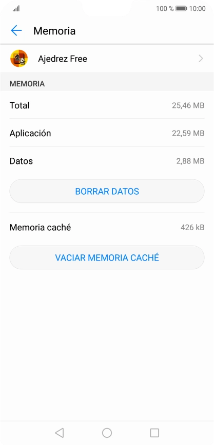 Pulsa VACIAR MEMORIA CACHÉ.