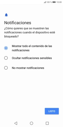 Pulsa el ajuste deseado.