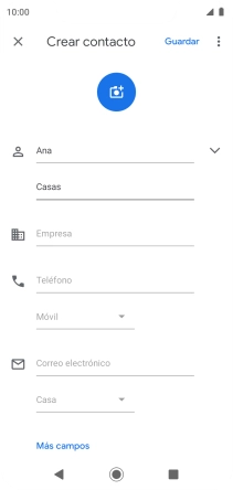 Pulsa Teléfono e introduce el número de teléfono deseado.
