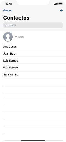 Pulsa el icono de nuevo contacto.
