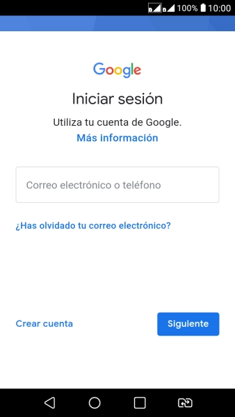 Si no tienes una cuenta de Google, pulsa Crear cuenta y sigue las indicaciones de la pantalla para ver cómo crear una cuenta nueva.