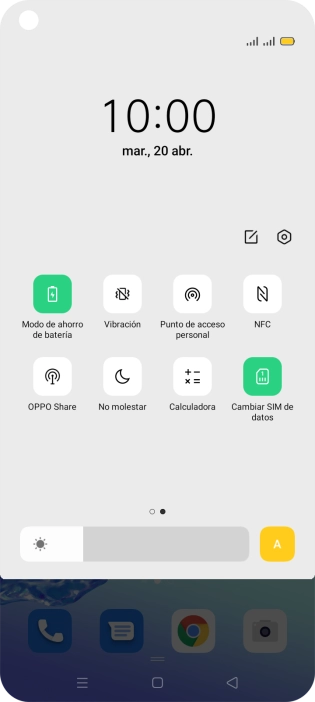 Pulsa la tecla de inicio para terminar y regresar a la pantalla de inicio.