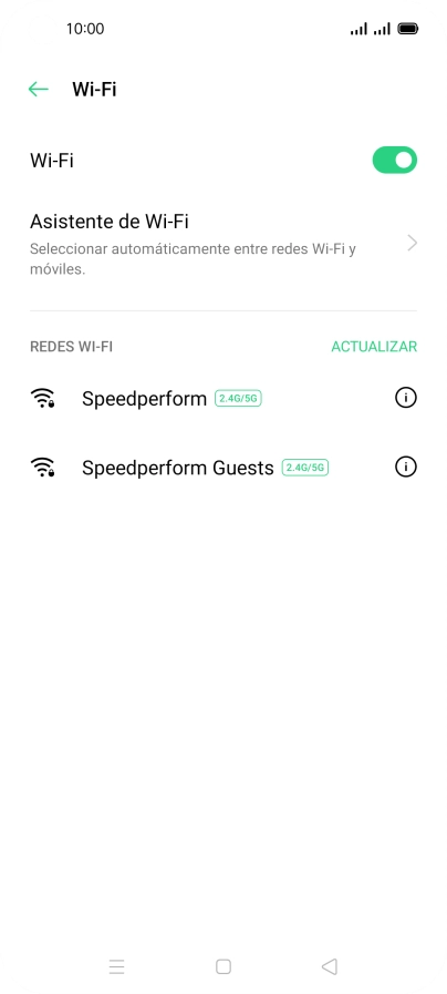 Pulsa Asistente de Wi-Fi.