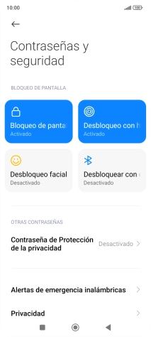 Pulsa Bloqueo de pantalla.