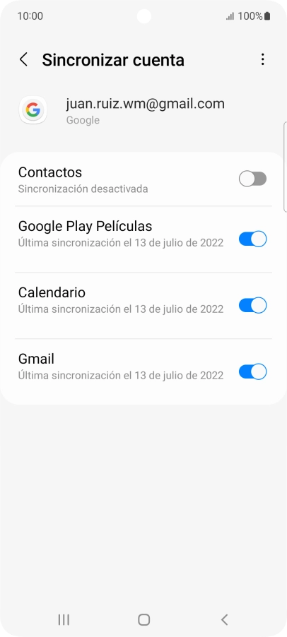 Pulsa el indicador junto a 