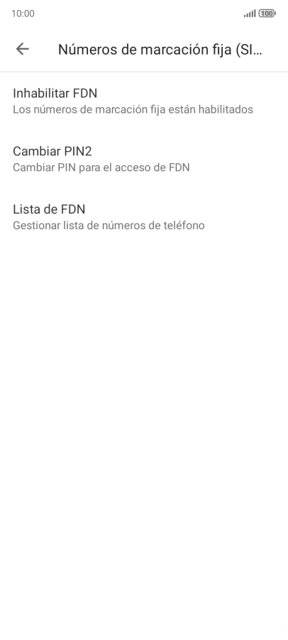 Pulsa Inhabilitar FDN.