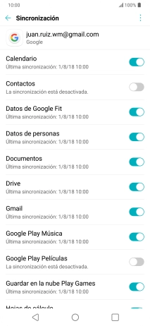 Pulsa el indicador junto a 