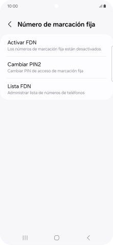 Pulsa Activar FDN.