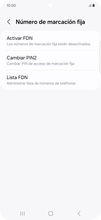 Pulsa Activar FDN.