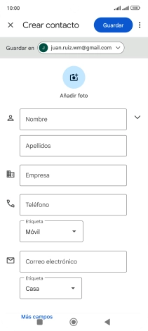 Pulsa la lista desplegable junto a 