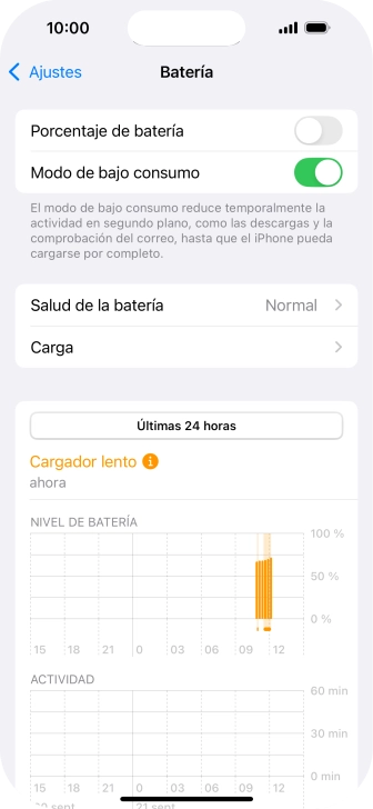 Desliza el dedo hacia arriba desde la parte inferior de la pantalla para terminar y volver a la pantalla de inicio.