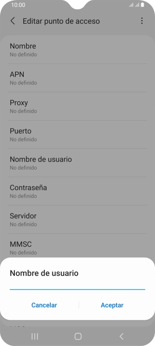 Introduce wap@wap y pulsa Aceptar.