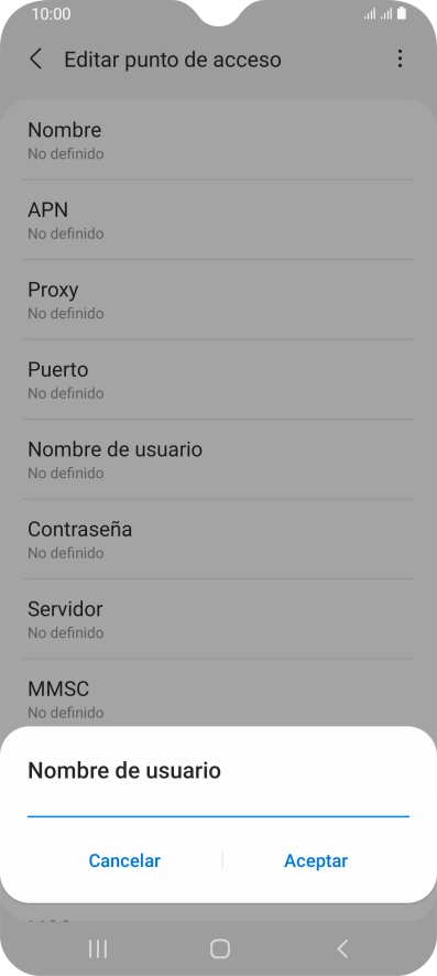 Introduce wap@wap y pulsa Aceptar.