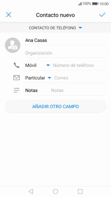 Pulsa Número de teléfono e introduce el número de teléfono deseado.