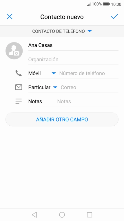 Pulsa Número de teléfono e introduce el número de teléfono deseado.