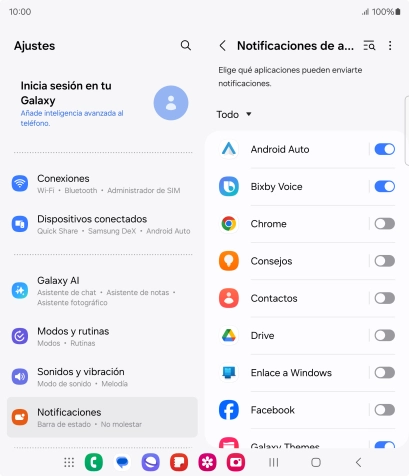 Pulsa la lista desplegable.