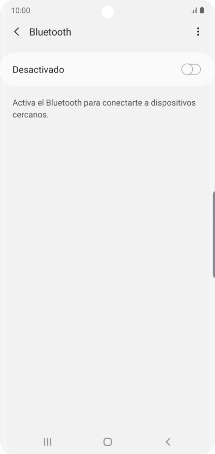 Pulsa el indicador para activar la función.