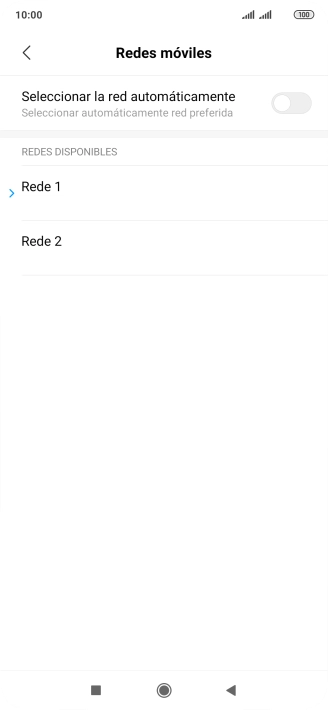 Pulsa la red deseada.