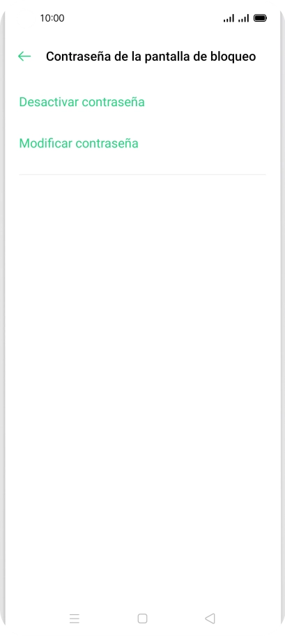 Pulsa Desactivar contraseña.