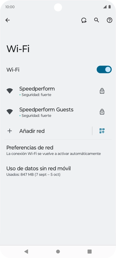 Pulsa la red wifi deseada.