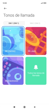 Pulsa la tarjeta SIM deseada.