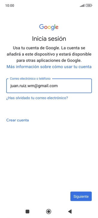 Pulsa Siguiente.