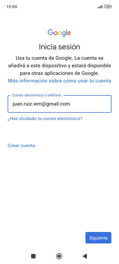 Pulsa Siguiente.