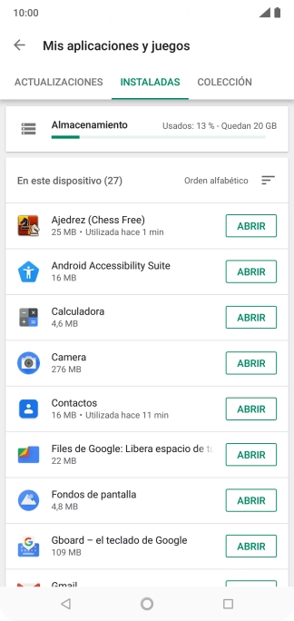 Pulsa la app deseada.