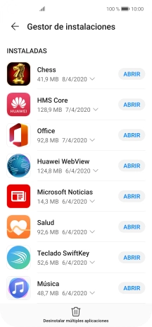 Pulsa la app deseada.