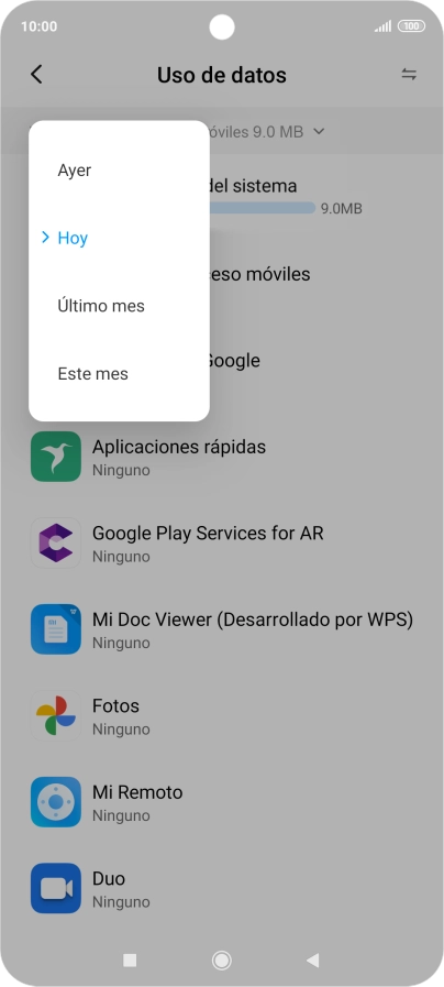 Pulsa el ajuste deseado.