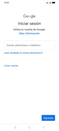 Si no tienes una cuenta de Google, pulsa Crear cuenta y sigue las indicaciones de la pantalla para ver cómo crear una cuenta nueva.