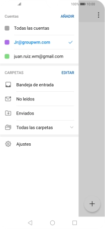 Pulsa la cuenta de correo electrónico deseada.
