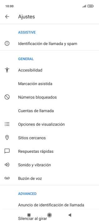 Pulsa Cuentas de llamada.