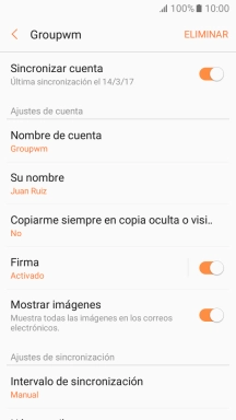 Pulsa Nombre de cuenta.