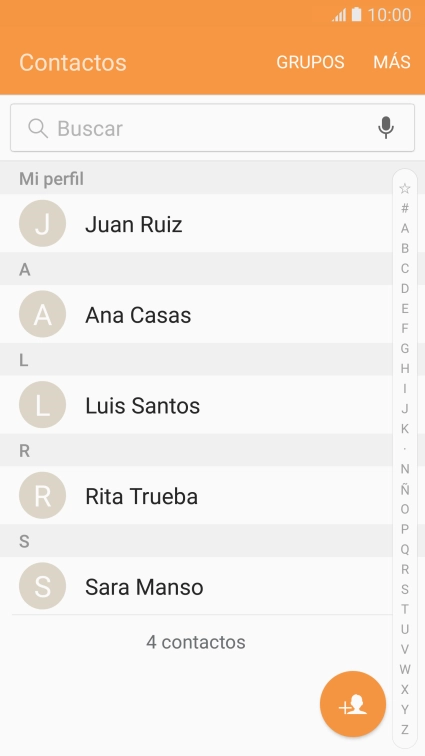 Pulsa el contacto deseado.