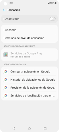 Pulsa el indicador para activar o desactivar la función.