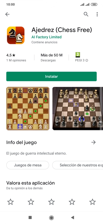 Pulsa Instalar y sigue las indicaciones de la pantalla para instalar la app.