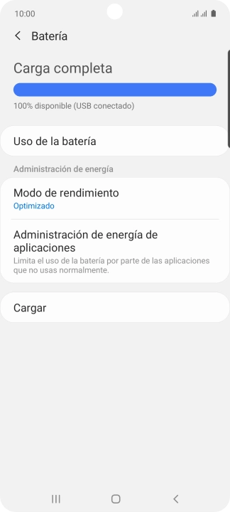 Pulsa Modo de rendimiento.
