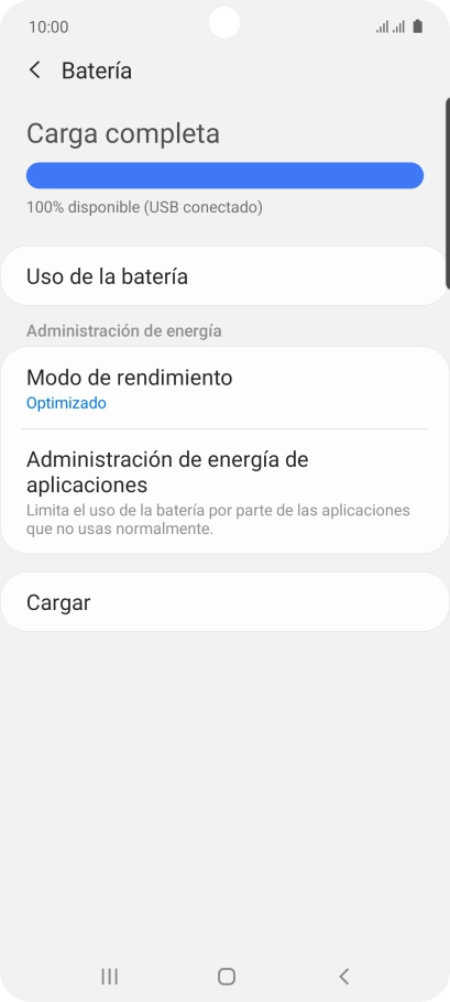 Pulsa Modo de rendimiento.