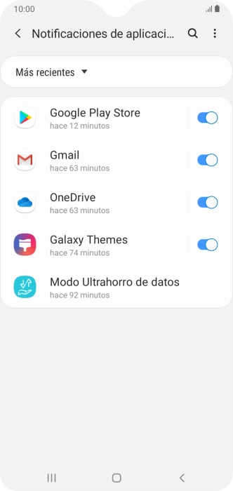 Pulsa la lista desplegable.