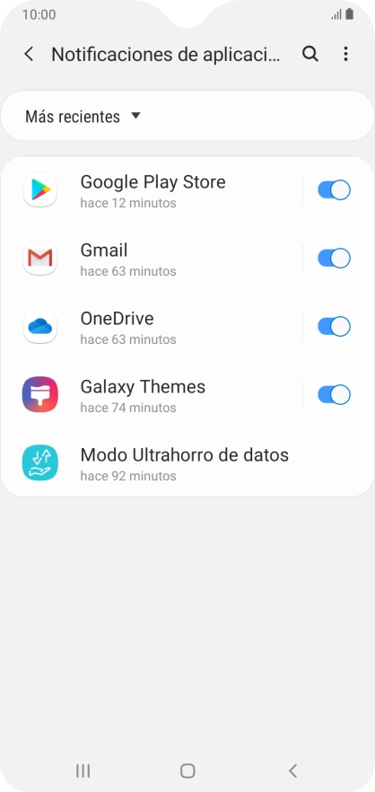 Pulsa la lista desplegable.