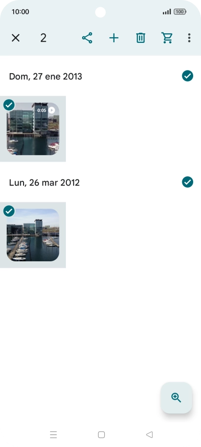 Pulsa el icono de compartir.